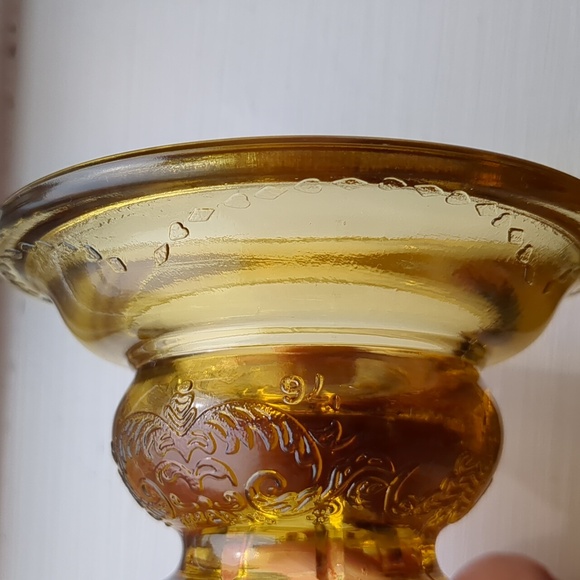 Federal Madrid Amber Glass Taper Holders - Picture 13 of 13